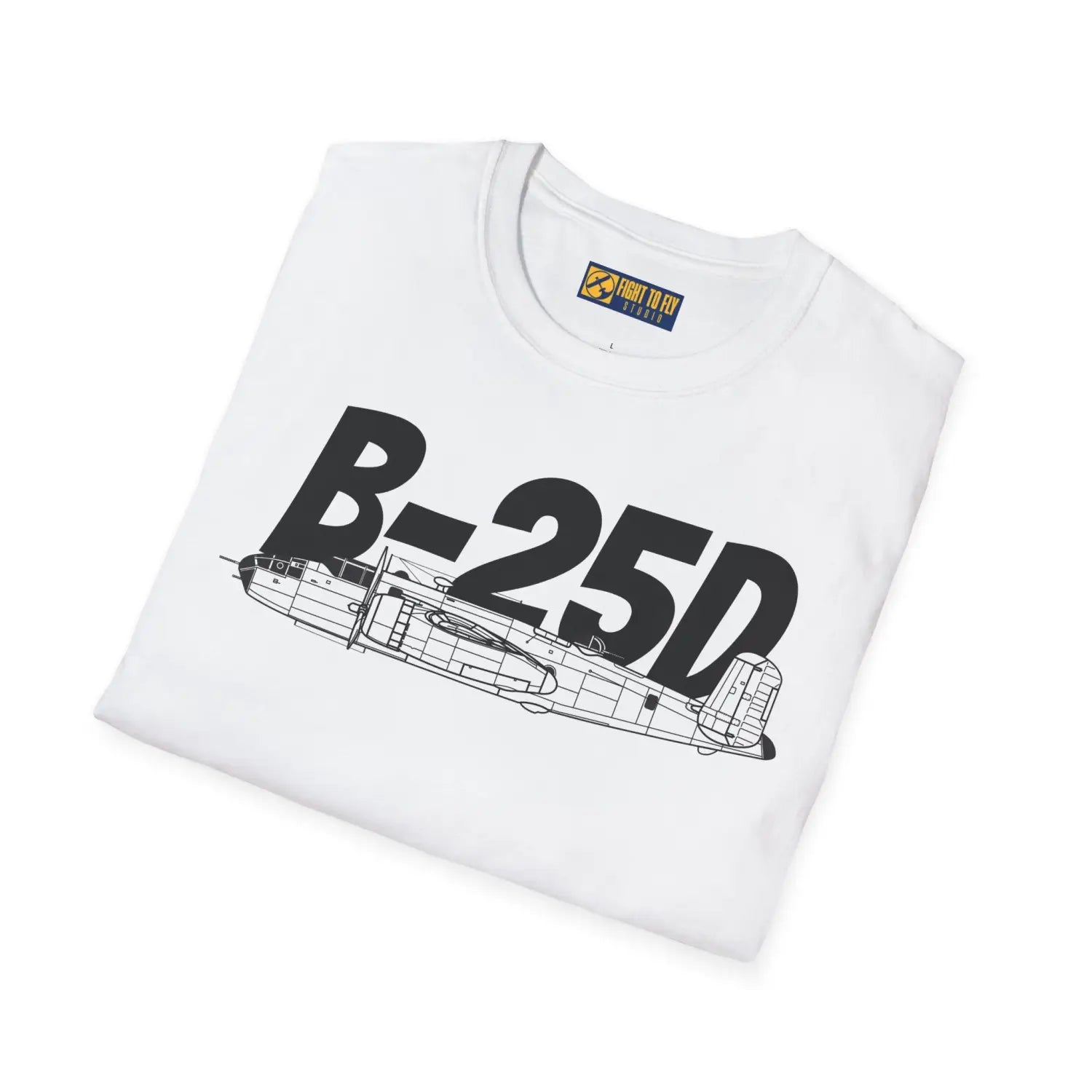 B-25D Mitchell Side Profile T-Shirt - Pilot gifts - WWII warbird t-shirt