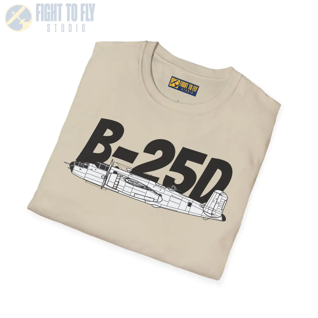 B-25D Mitchell Side Profile T-Shirt - Pilot gifts - WWII warbird t-shirt