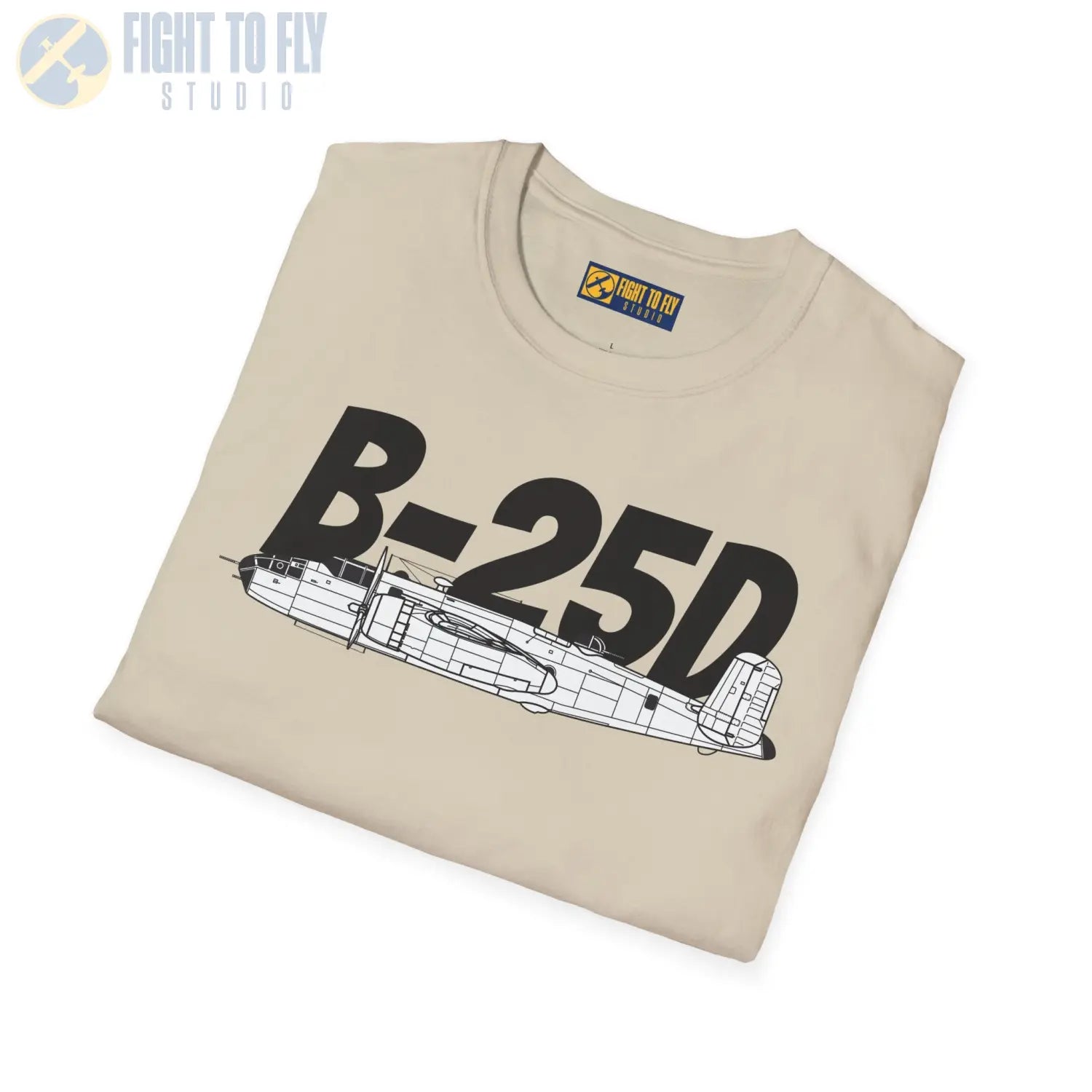 B-25D Mitchell Side Profile T-Shirt - Pilot gifts - WWII warbird t-shirt