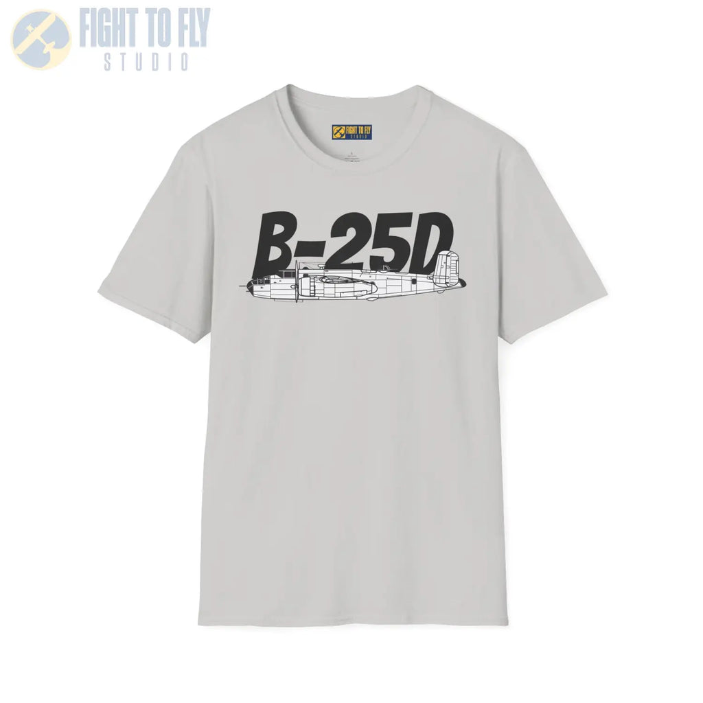 B-25D Mitchell Side Profile T-Shirt - Pilot gifts - WWII warbird t-shirt