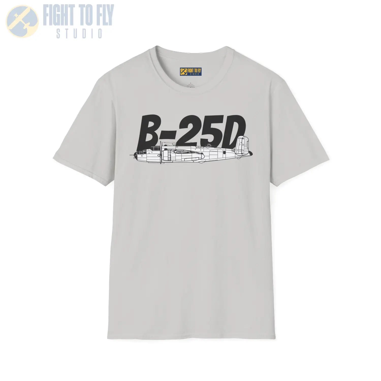 B-25D Mitchell Side Profile T-Shirt - Pilot gifts - WWII warbird t-shirt