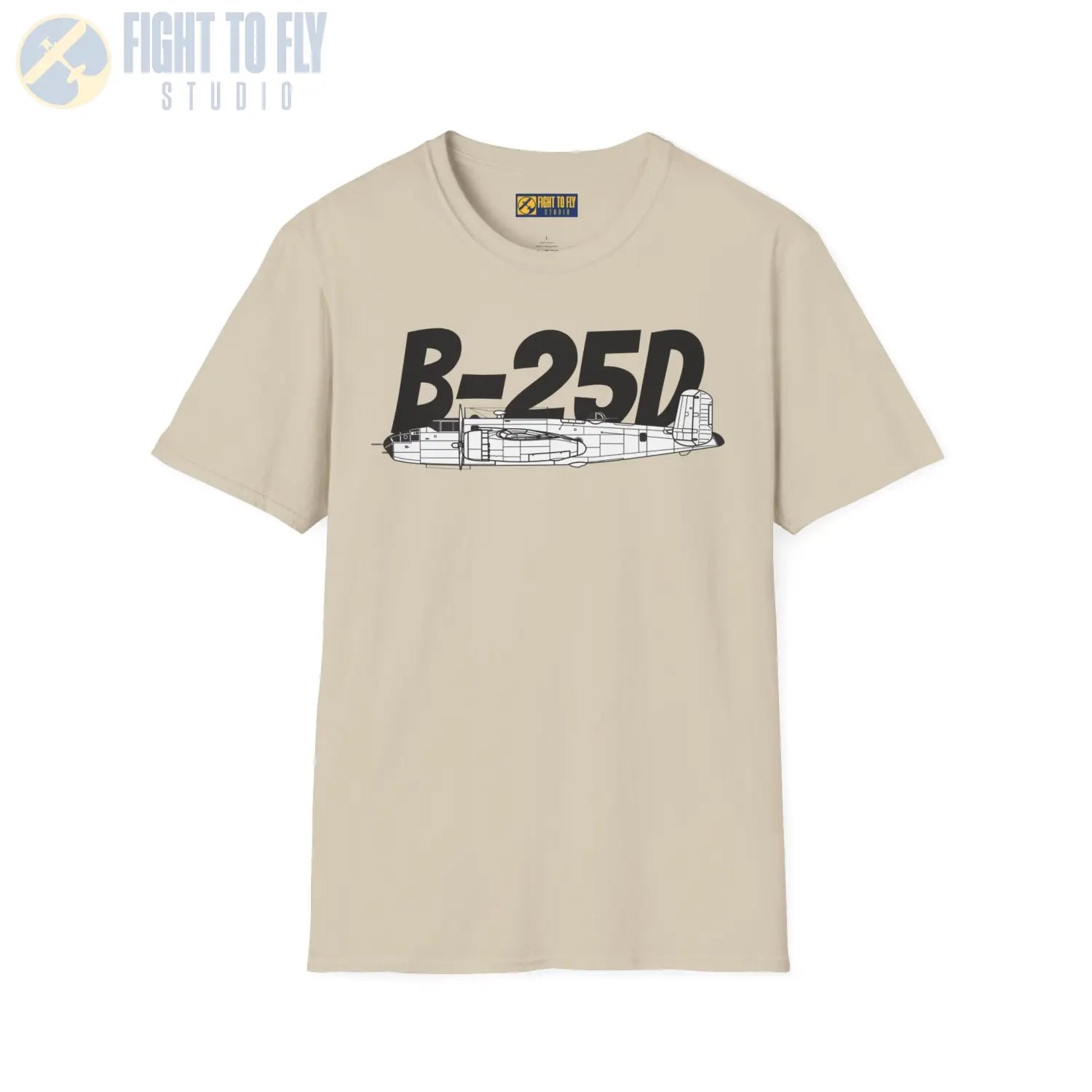 B-25D Mitchell Side Profile T-Shirt - Pilot gifts - WWII warbird t-shirt
