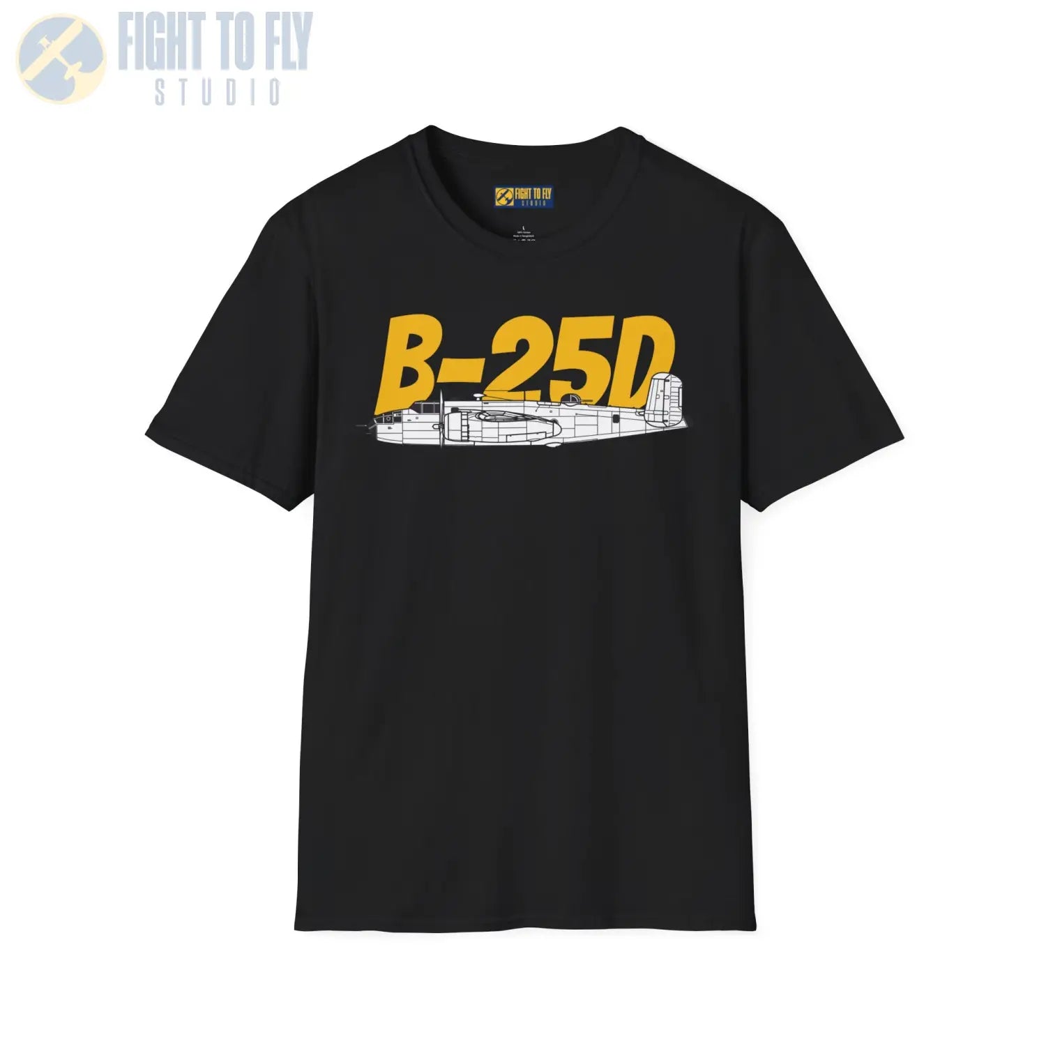 B-25D Mitchell Side Profile T-Shirt - Pilot gifts - WWII warbird t-shirt