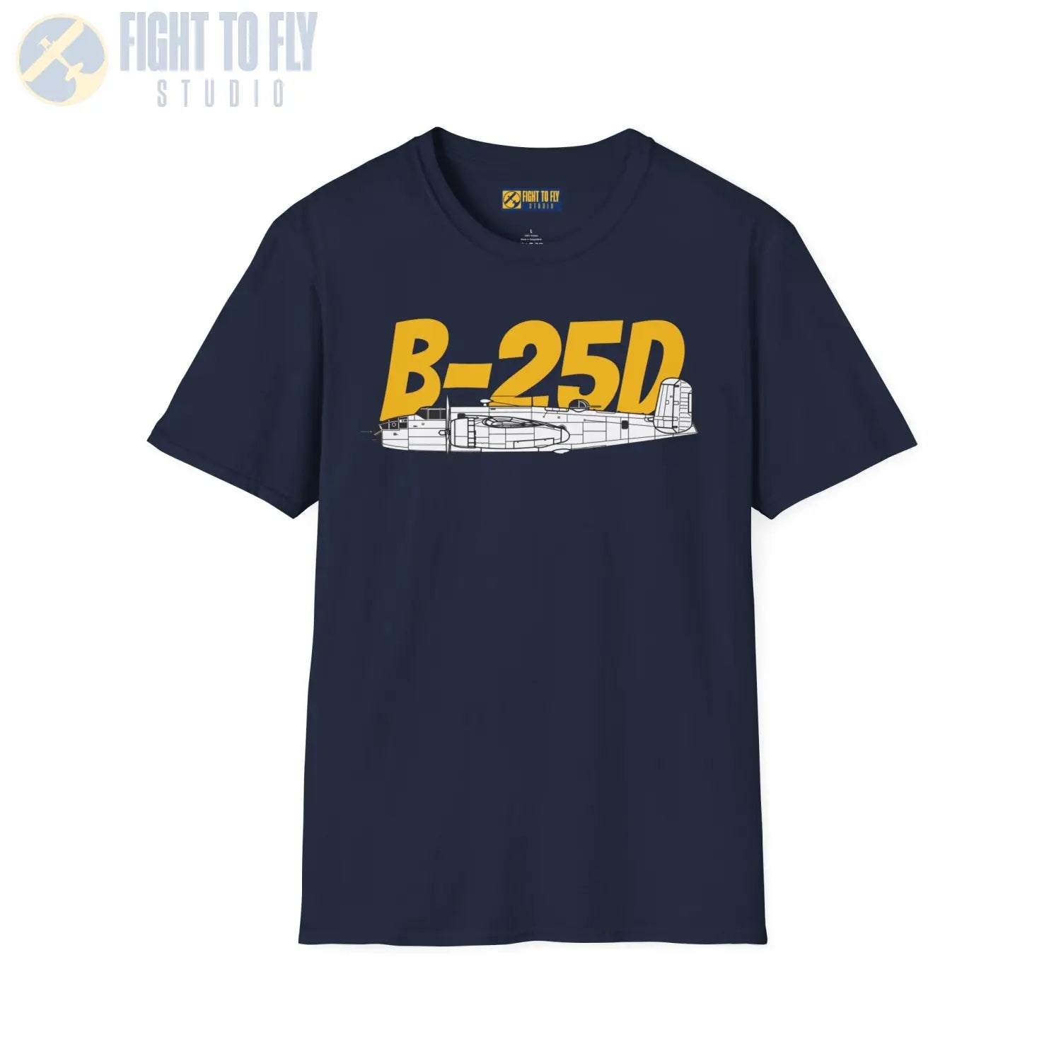 B-25D Mitchell Side Profile T-Shirt - Pilot gifts - WWII warbird t-shirt