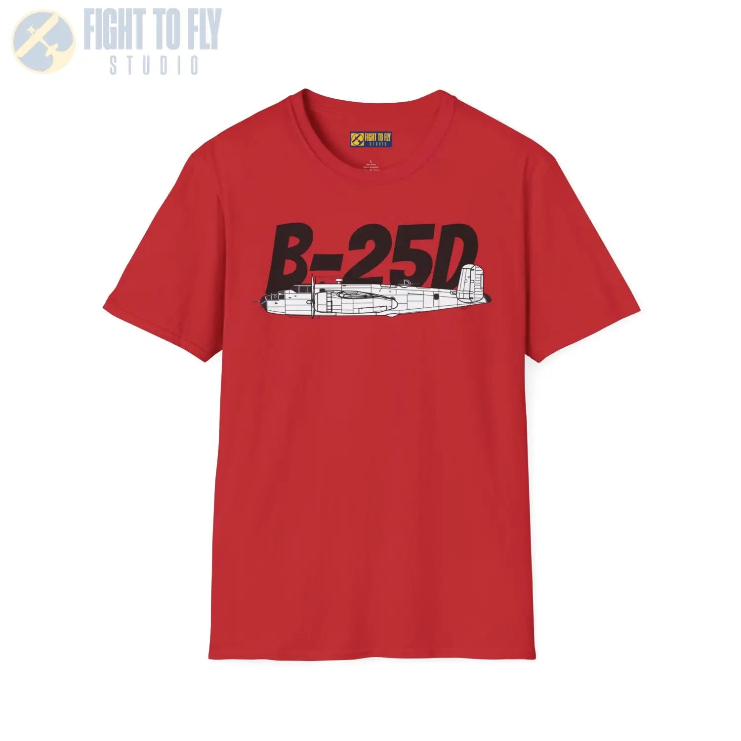 B-25D Mitchell Side Profile T-Shirt - Pilot gifts - WWII warbird t-shirt