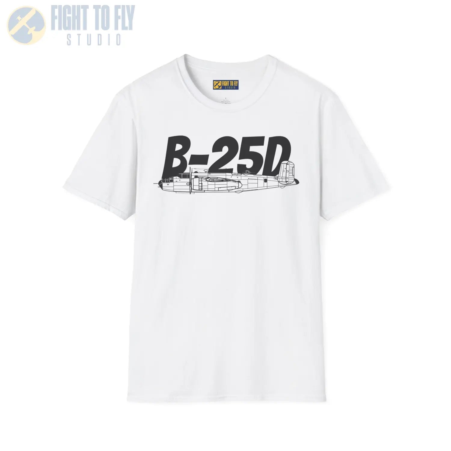B-25D Mitchell Side Profile T-Shirt - Pilot gifts - WWII warbird t-shirt