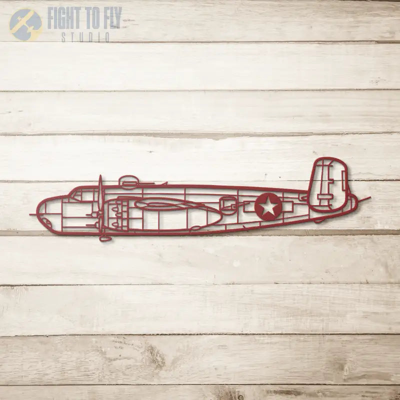 B-25H Die Cut Metal Wall ARt - Sign - Pilot gifts - WWII warbird t-shirt