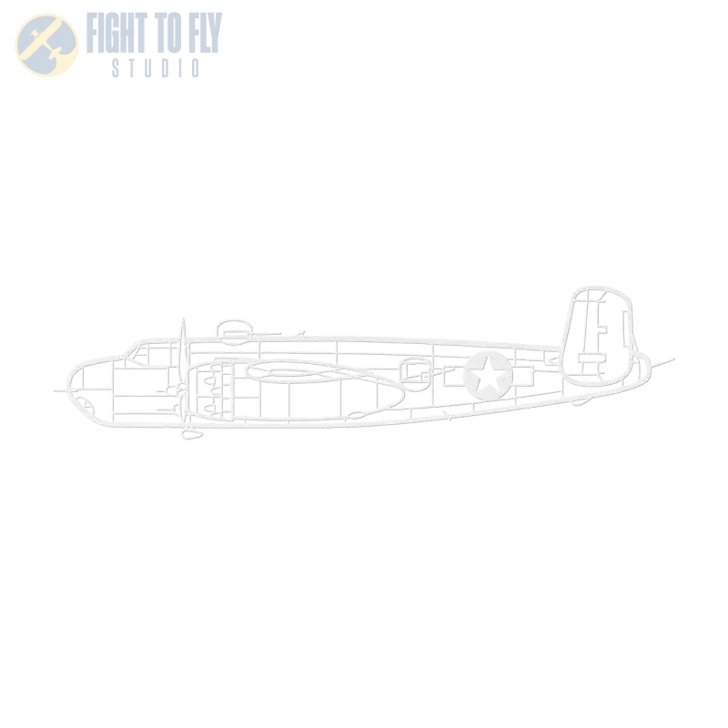 B-25H Die Cut Metal Wall ARt - Sign - Pilot gifts - WWII warbird t-shirt