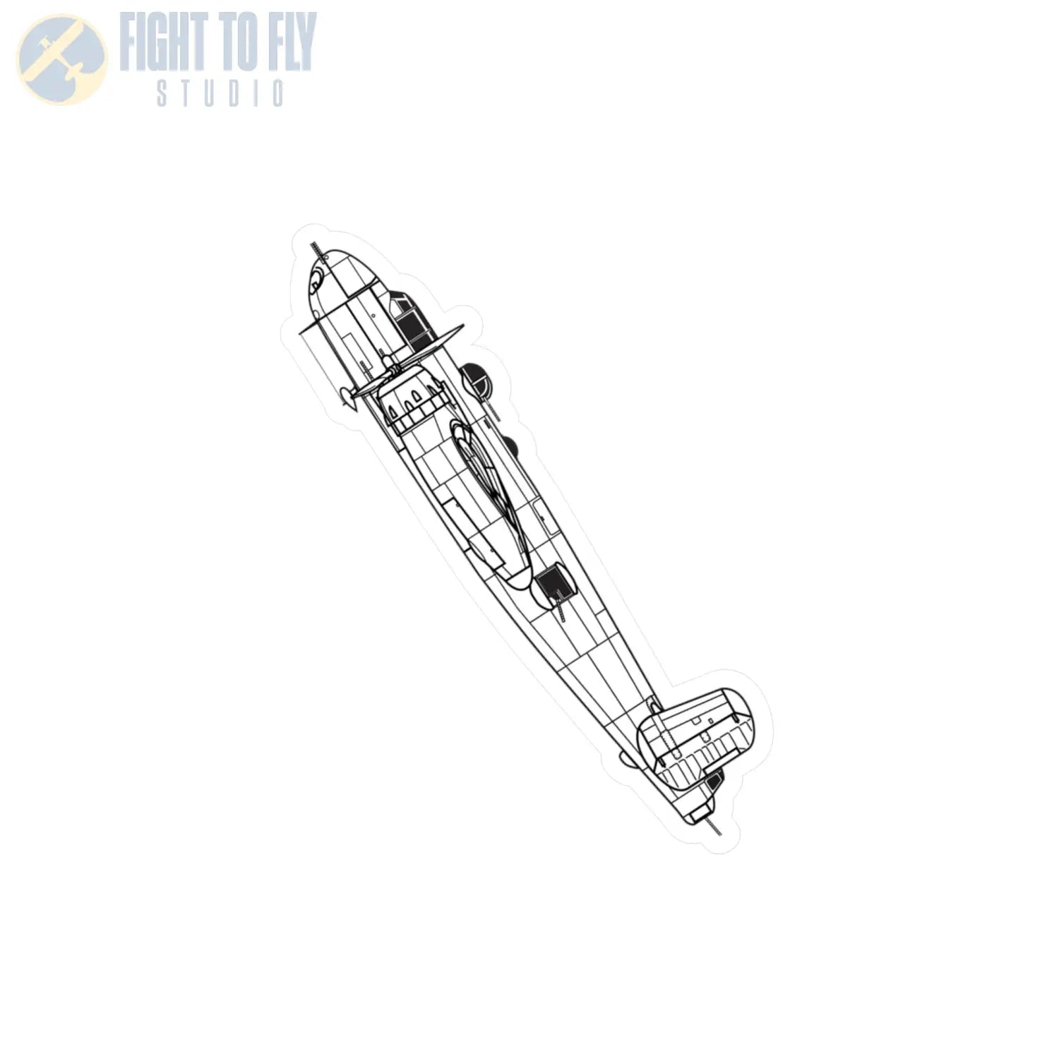 B-25H Mitchell Kiss-Cut Vinyl Decal - Paper products - Pilot gifts - WWII warbird t-shirt