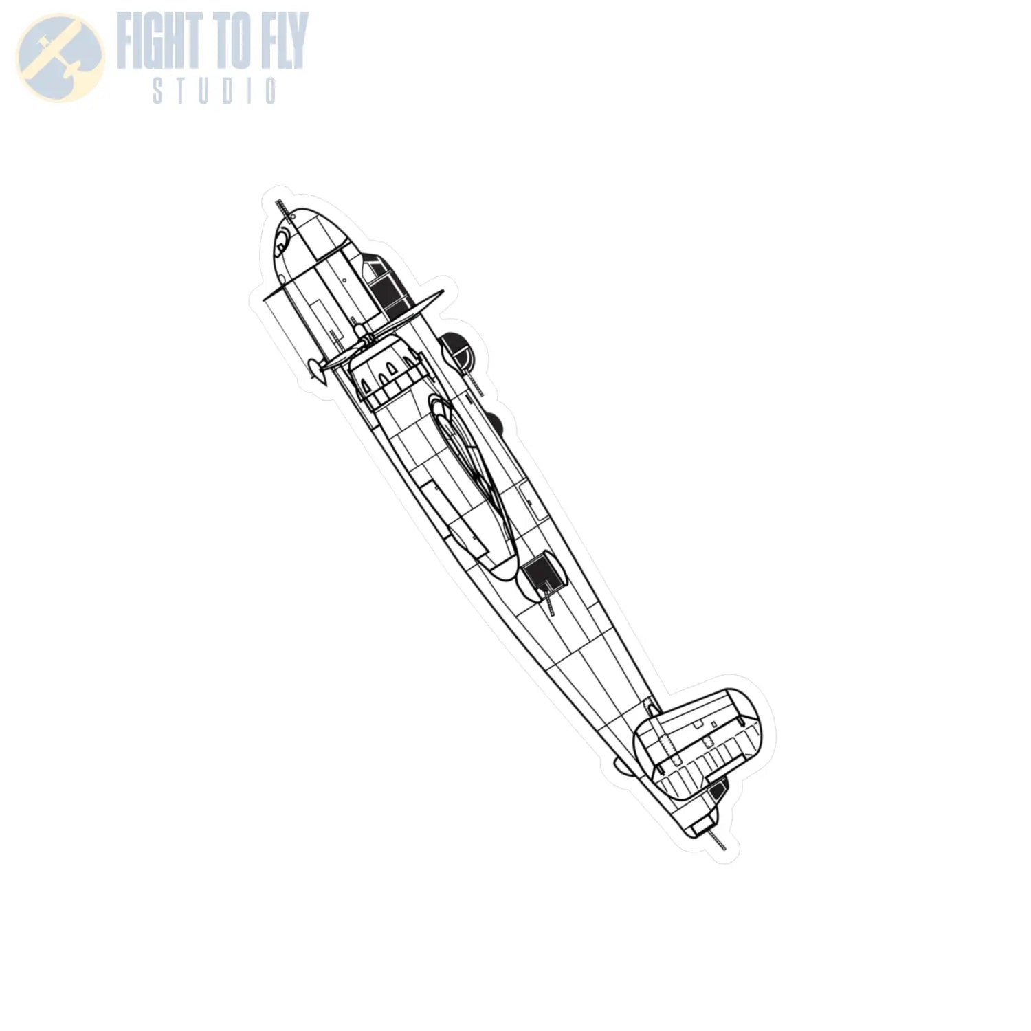 B-25H Mitchell Kiss-Cut Vinyl Decal - Paper products - Pilot gifts - WWII warbird t-shirt