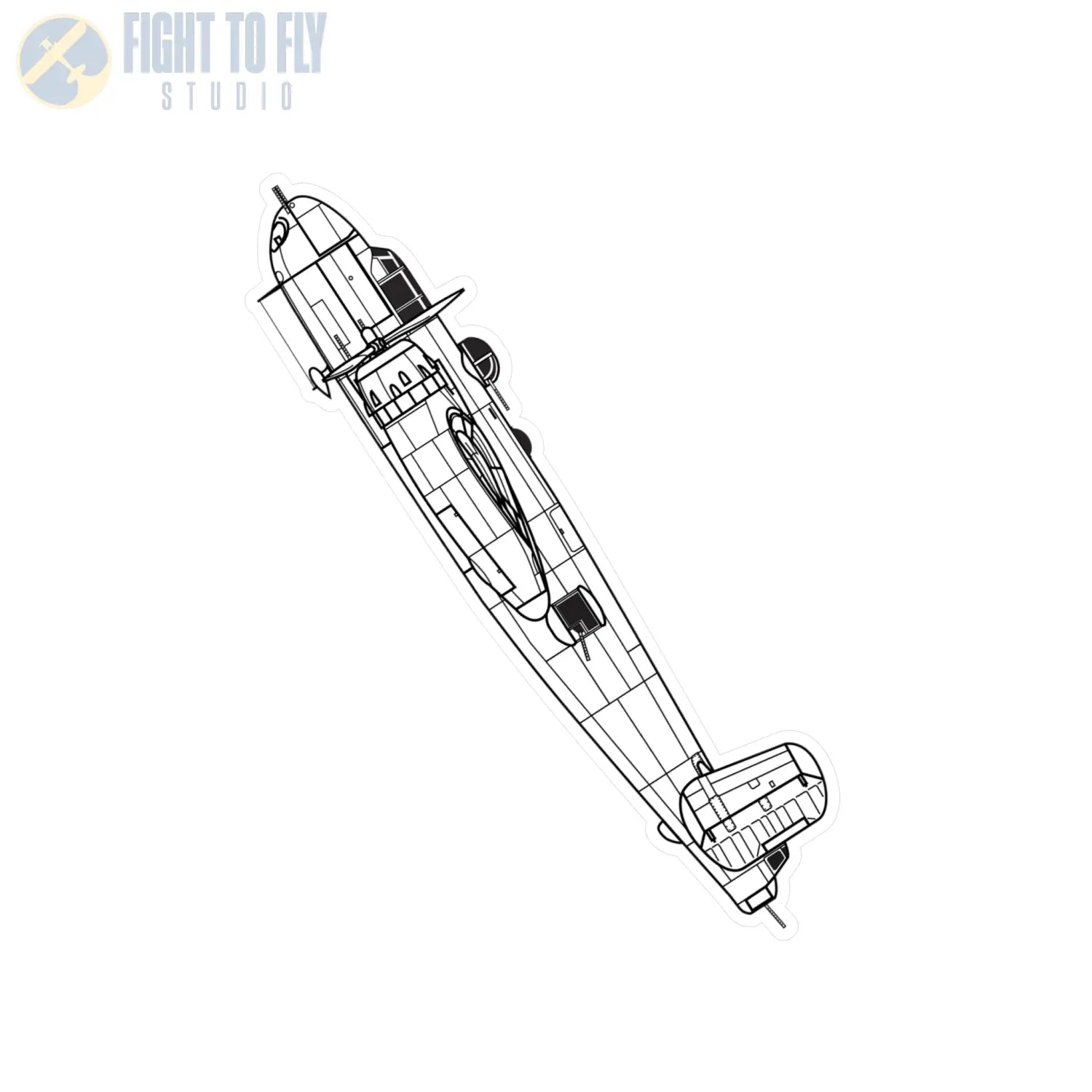 B-25H Mitchell Kiss-Cut Vinyl Decal - Paper products - Pilot gifts - WWII warbird t-shirt