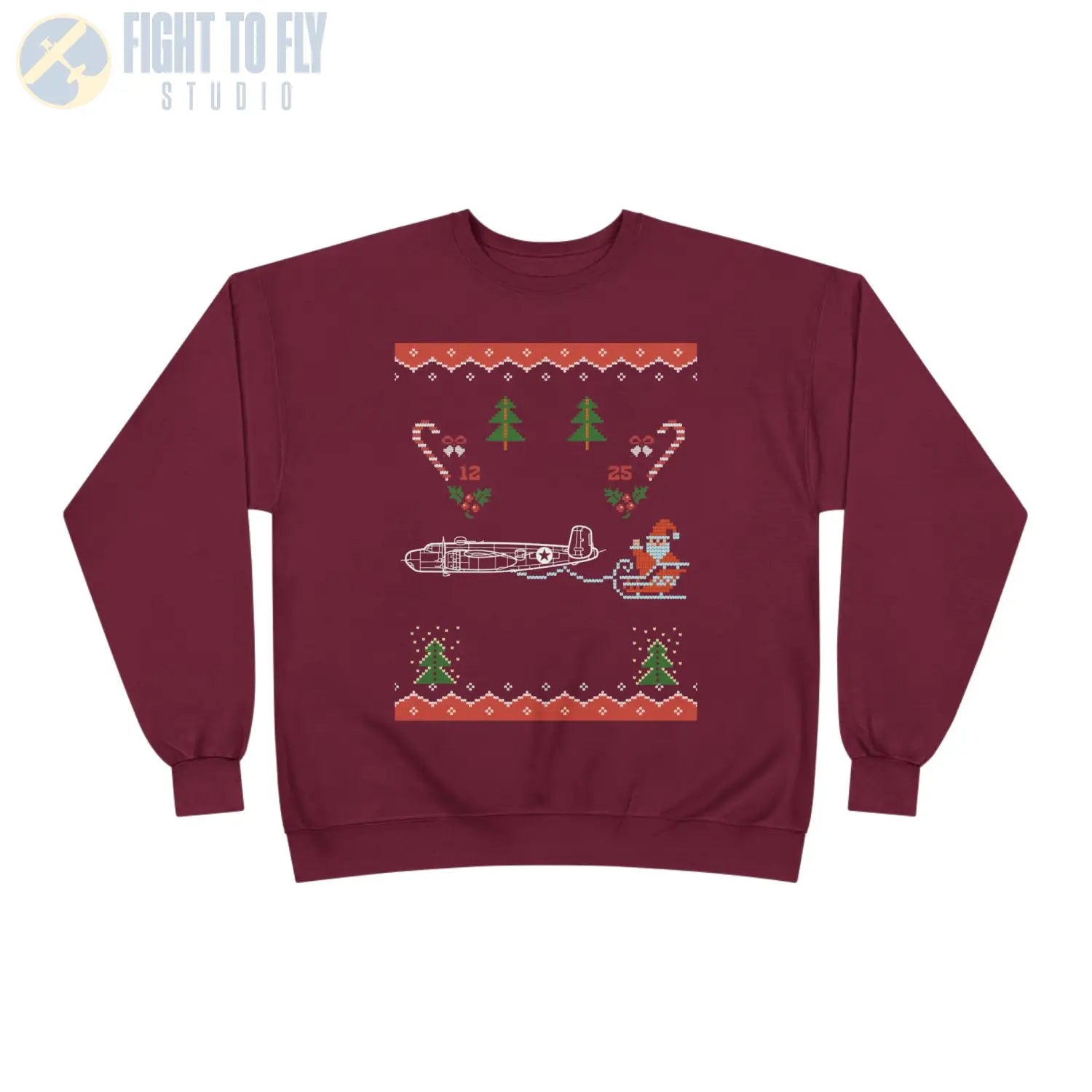 B-25H Mitchell “Santa’s Heavy Escort” Sweatshirt - Pilot gifts - WWII warbird t-shirt