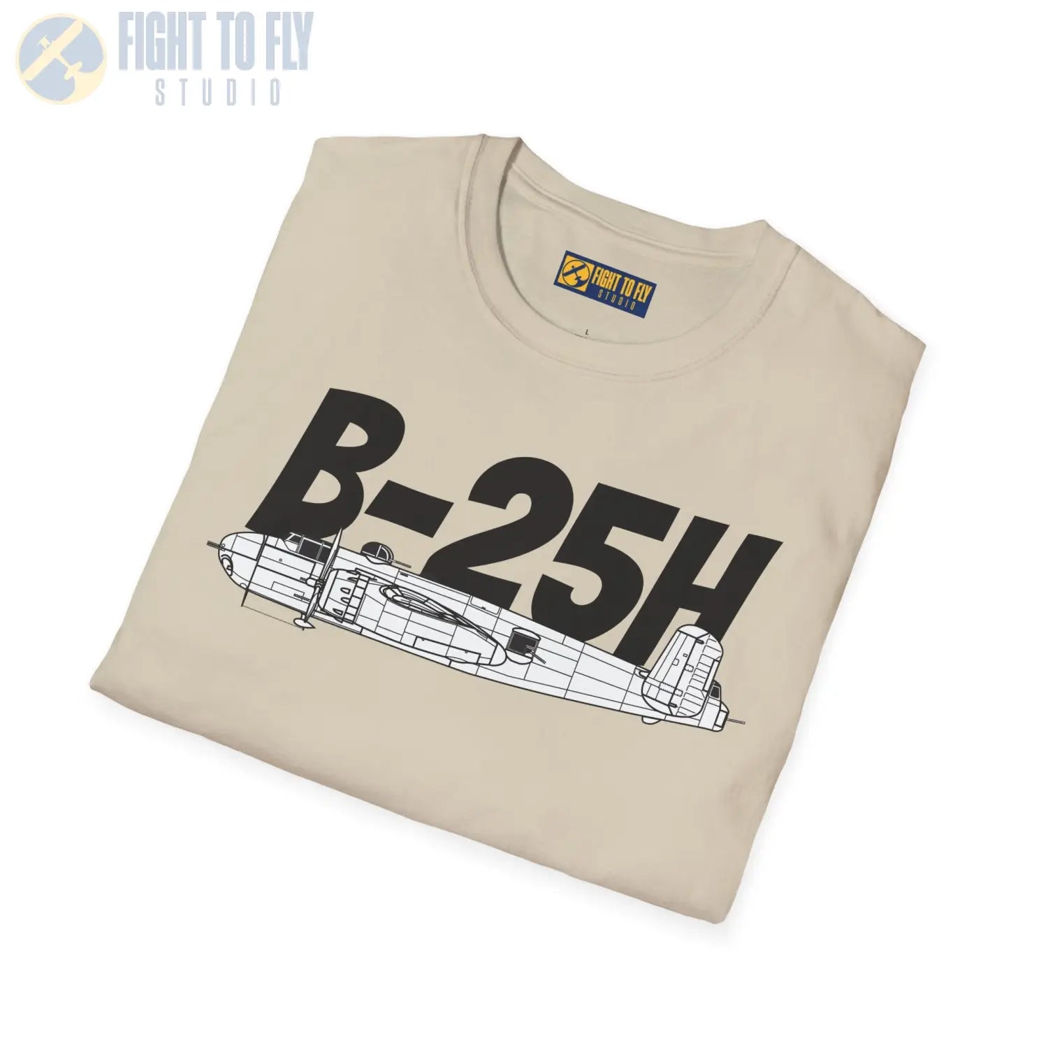 B-25H Mitchell Side Profile T-Shirt - Pilot gifts - WWII warbird t-shirt