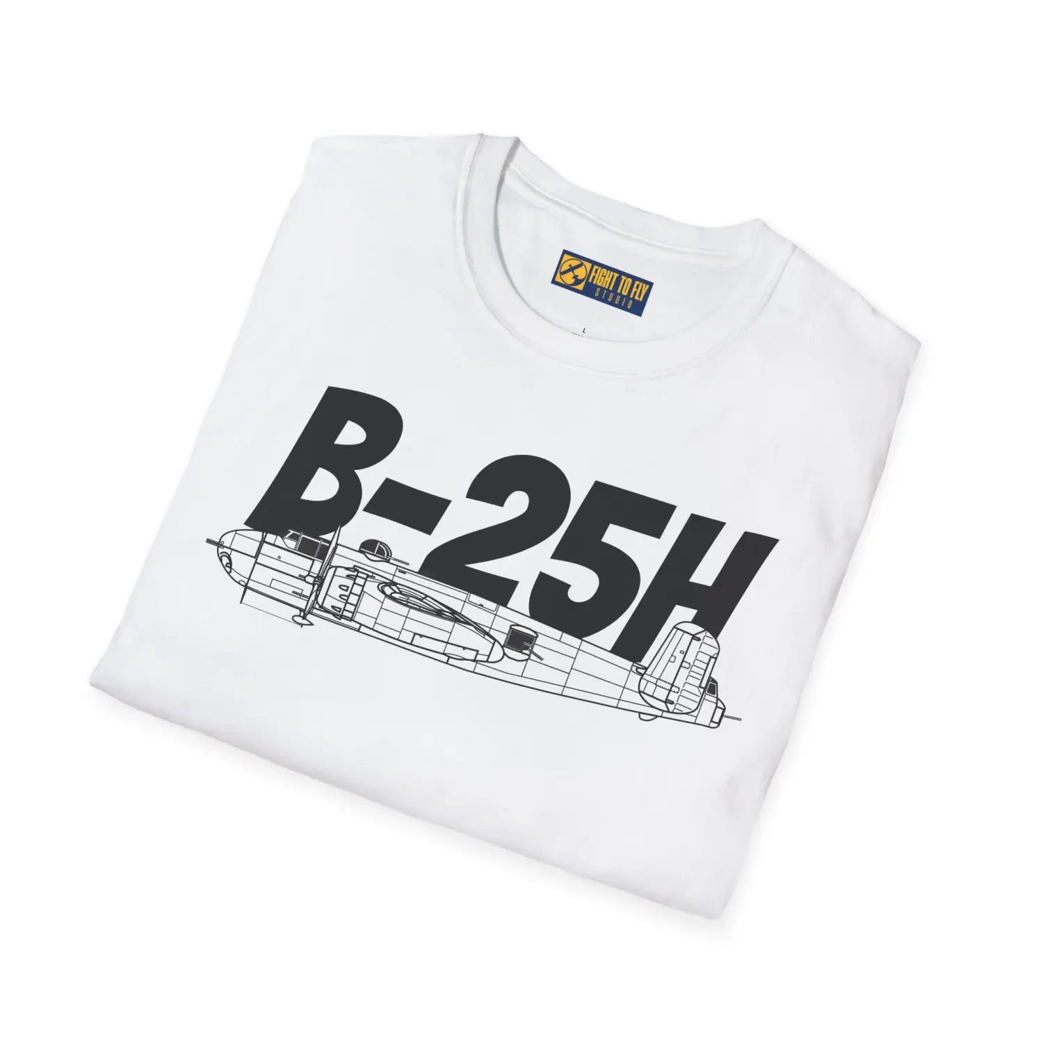 B-25H Mitchell Side Profile T-Shirt - Pilot gifts - WWII warbird t-shirt