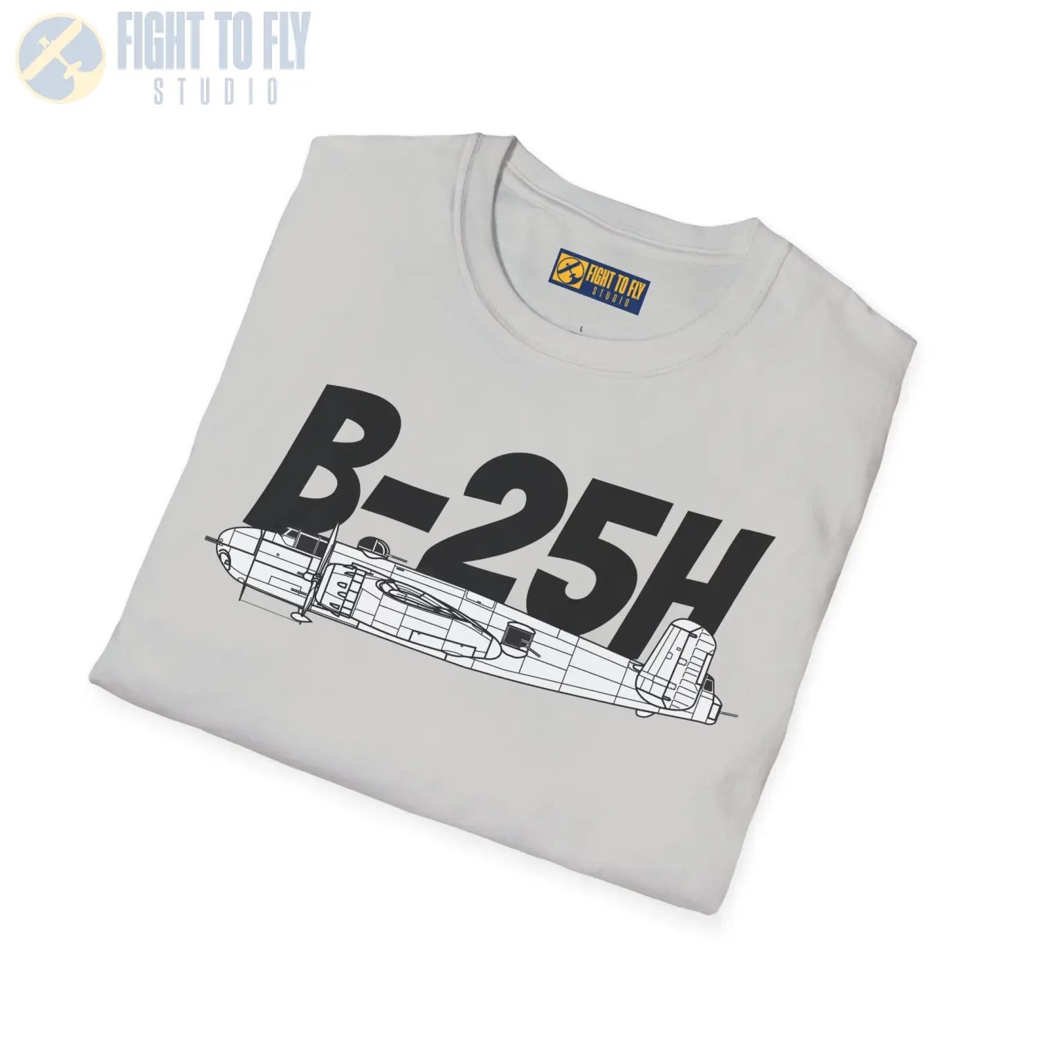 B-25H Mitchell Side Profile T-Shirt - Pilot gifts - WWII warbird t-shirt
