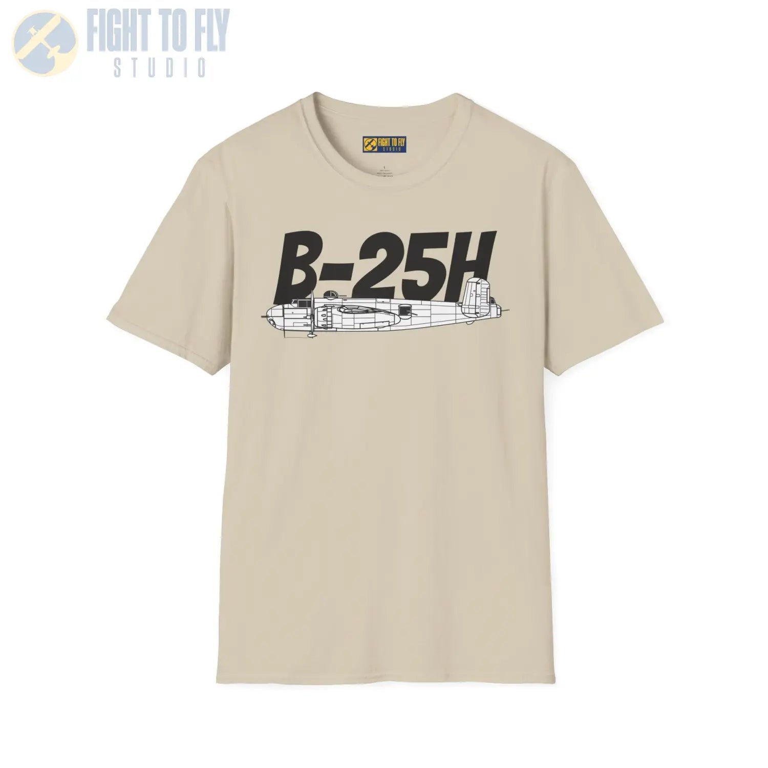 B-25H Mitchell Side Profile T-Shirt - Pilot gifts - WWII warbird t-shirt