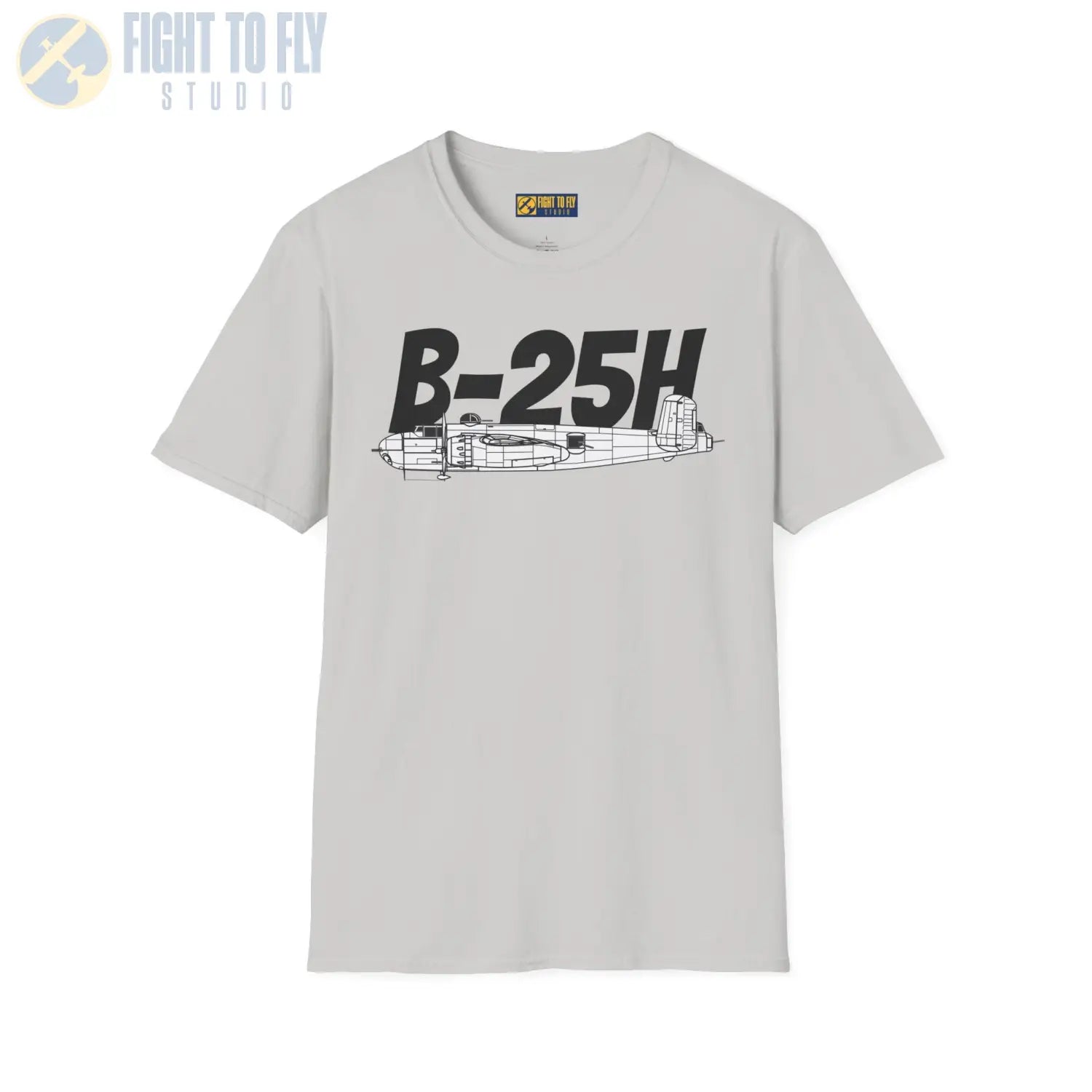 B-25H Mitchell Side Profile T-Shirt - Pilot gifts - WWII warbird t-shirt