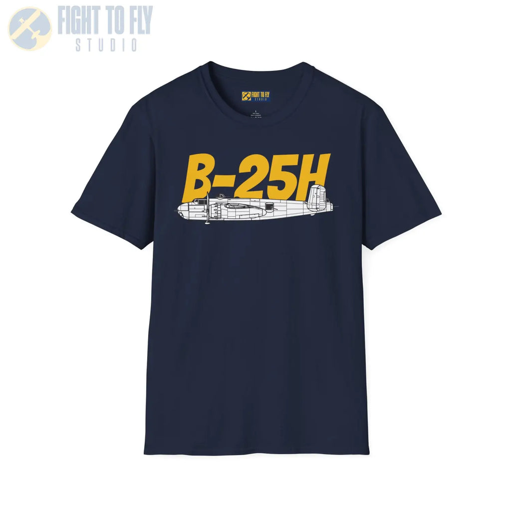 B-25H Mitchell Side Profile T-Shirt - Pilot gifts - WWII warbird t-shirt