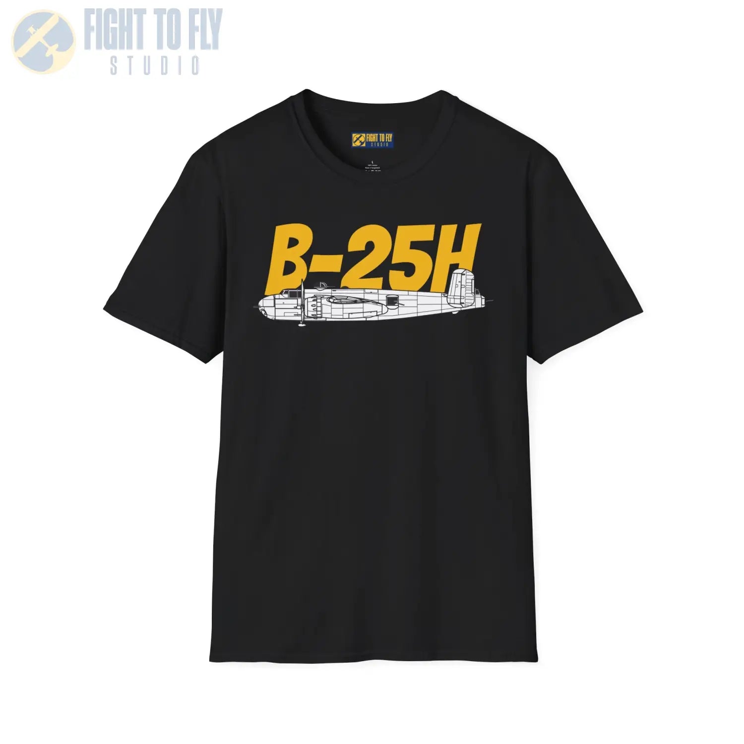 B-25H Mitchell Side Profile T-Shirt - Pilot gifts - WWII warbird t-shirt