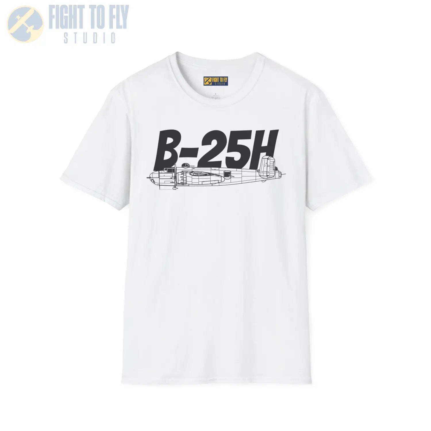 B-25H Mitchell Side Profile T-Shirt - Pilot gifts - WWII warbird t-shirt