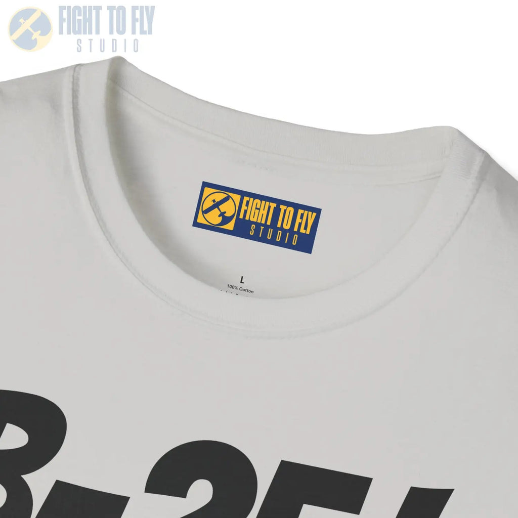 B-25J (8-Gun Nose) Mitchell Side Profile T-Shirt - Pilot gifts - WWII warbird t-shirt