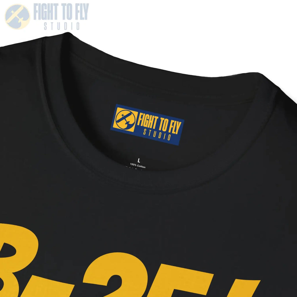 B-25J (8-Gun Nose) Mitchell Side Profile T-Shirt - Pilot gifts - WWII warbird t-shirt