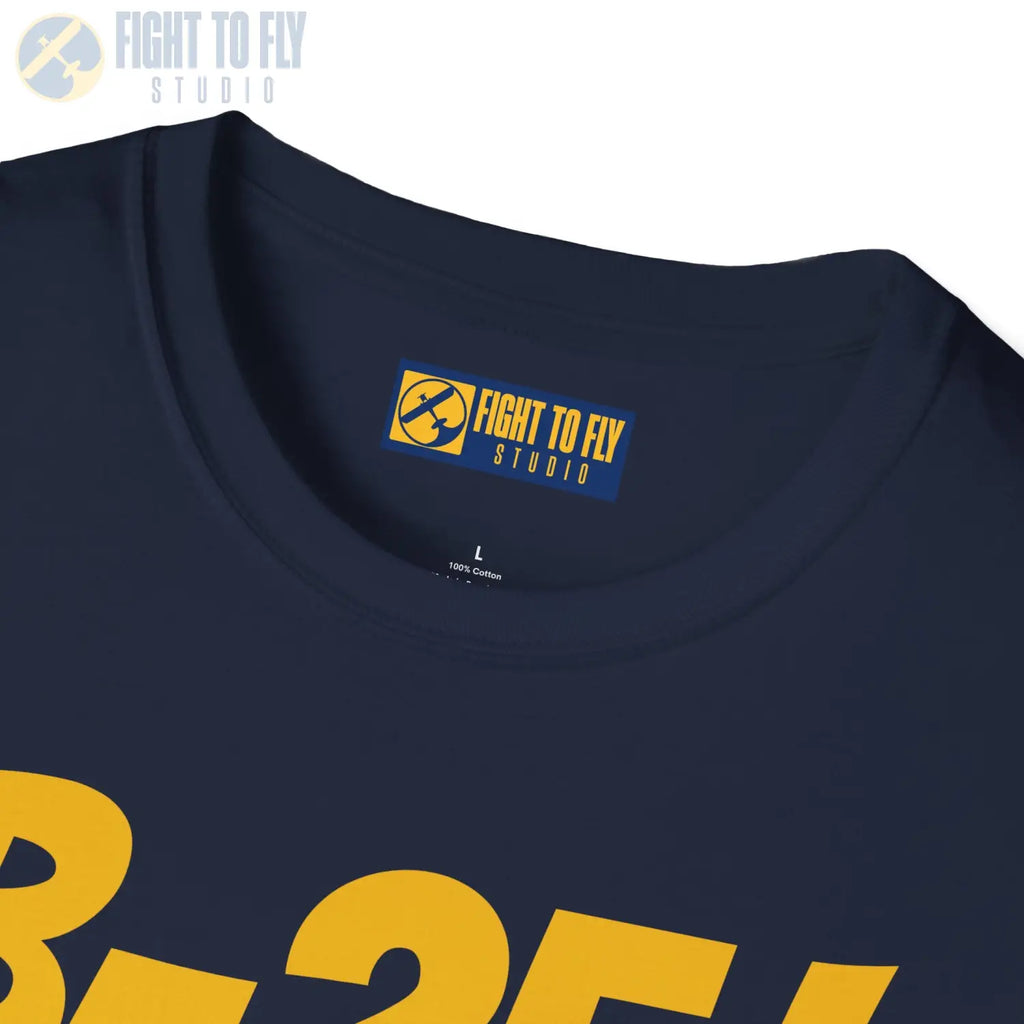 B-25J (8-Gun Nose) Mitchell Side Profile T-Shirt - Pilot gifts - WWII warbird t-shirt