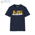 B-25J (8-Gun Nose) Mitchell Side Profile T-Shirt - Pilot gifts - WWII warbird t-shirt