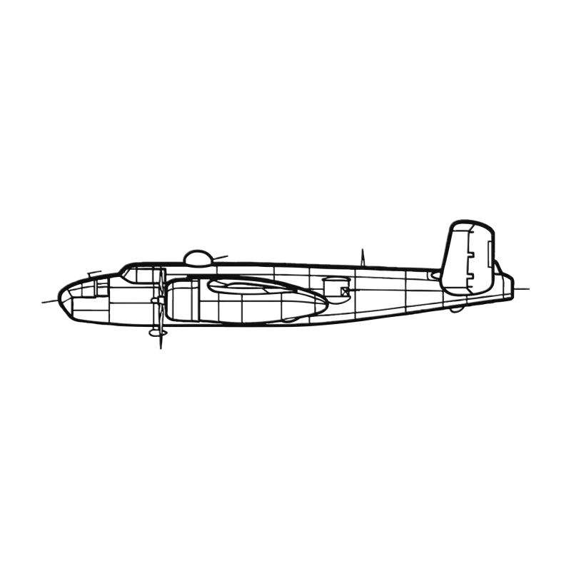 B-25J Die Cut Metal Wall Art - Sign - Pilot gifts - WWII warbird t-shirt