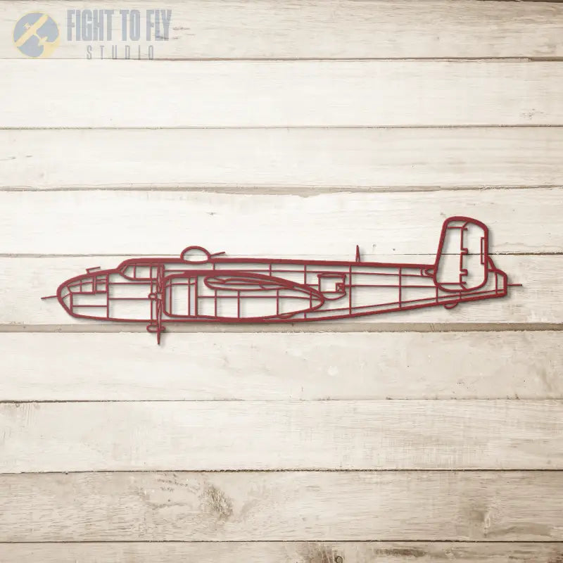 B-25J Die Cut Metal Wall Art - Sign - Pilot gifts - WWII warbird t-shirt