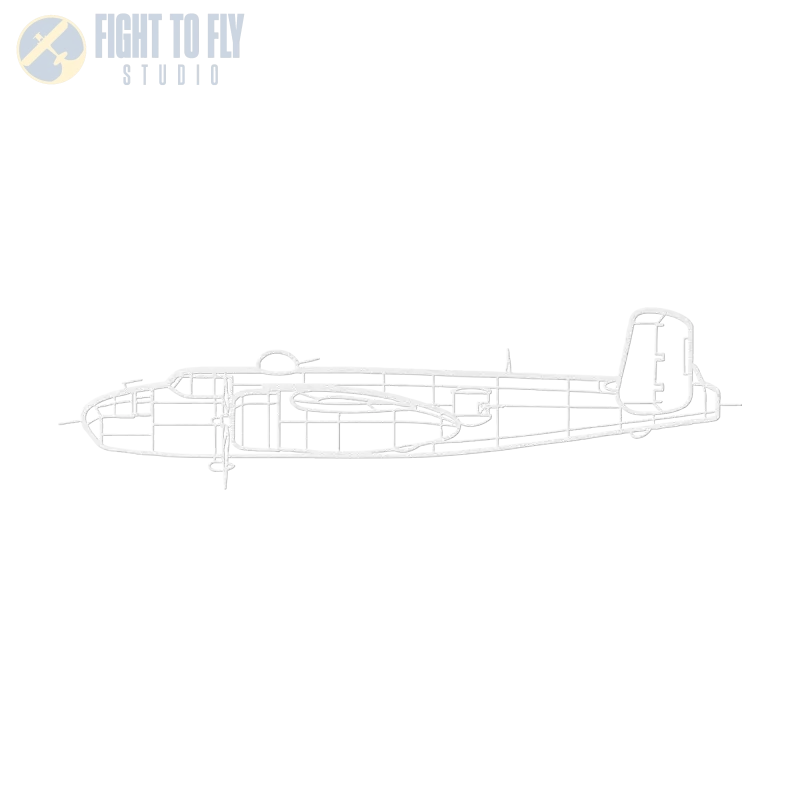 B-25J Die Cut Metal Wall Art - Sign - Pilot gifts - WWII warbird t-shirt