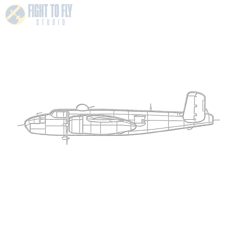 B-25J Die Cut Metal Wall Art - Sign - Pilot gifts - WWII warbird t-shirt