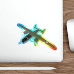 B-25J Mitchell Holographic Die-Cut Stickers - Paper products - Pilot gifts - WWII warbird t-shirt