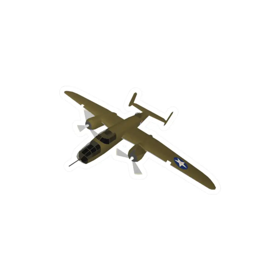 B-25J Mitchell Kiss-Cut Vinyl Decals - Paper products - Gifts for pilots - Aviation apparel