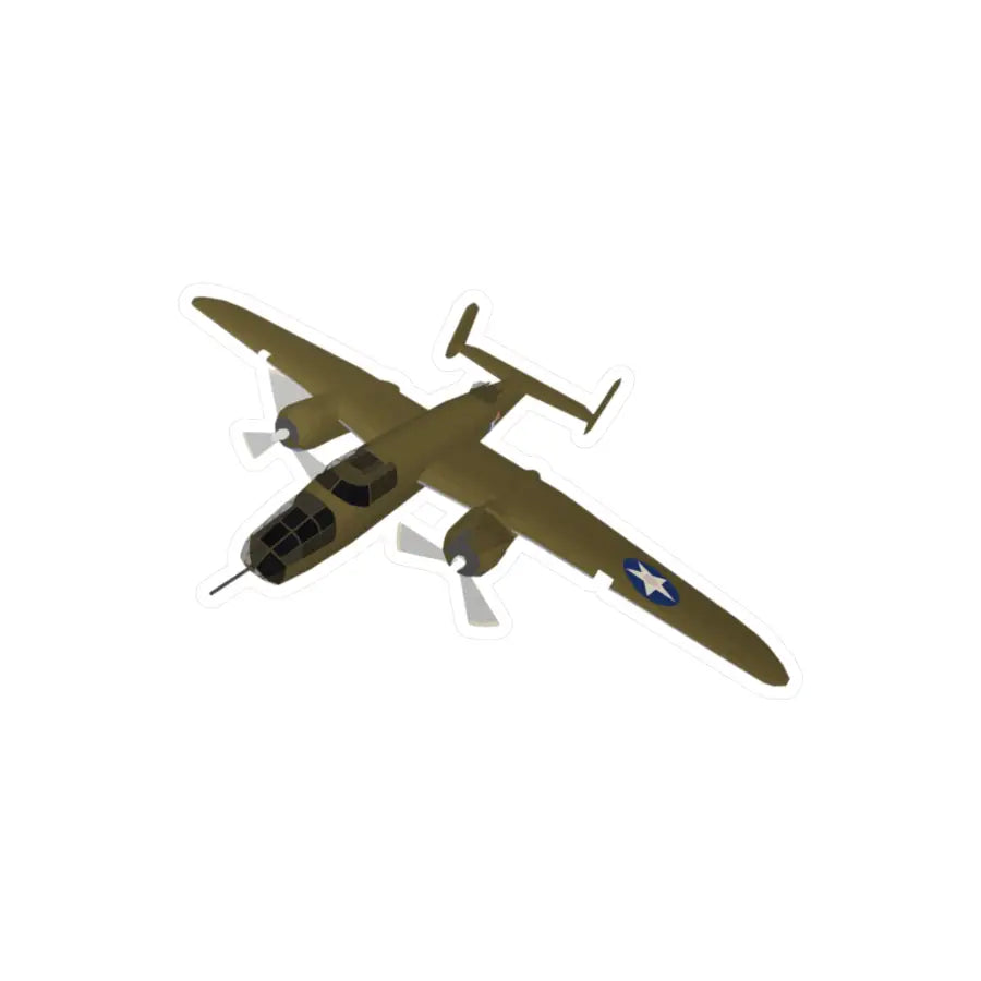 B-25J Mitchell Kiss-Cut Vinyl Decals - Paper products - Gifts for pilots - Aviation apparel