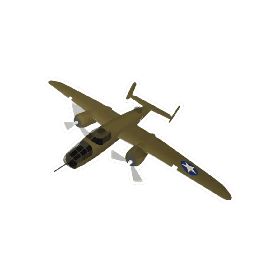 B-25J Mitchell Kiss-Cut Vinyl Decals - Paper products - Gifts for pilots - Aviation apparel