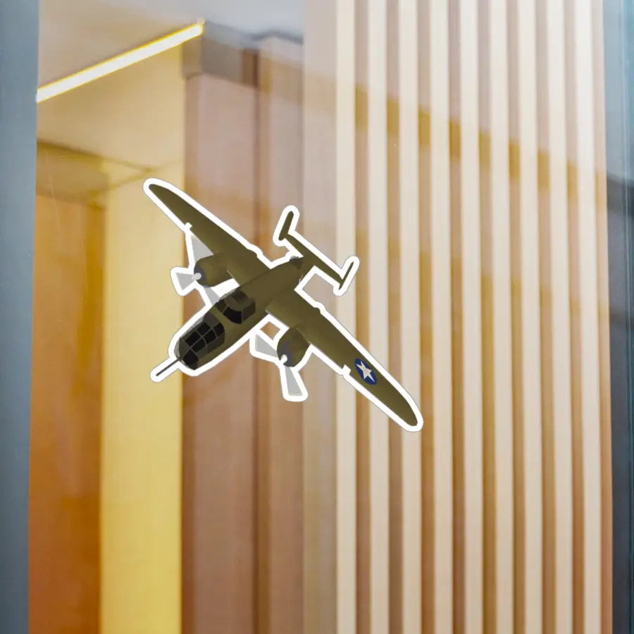 B-25J Mitchell Kiss-Cut Vinyl Decals - Paper products - Pilot gifts - WWII warbird t-shirt