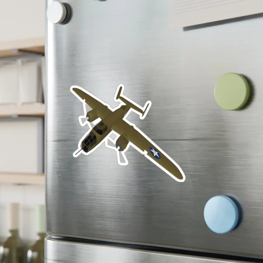 B-25J Mitchell Kiss-Cut Vinyl Decals - Paper products - Gifts for pilots - Aviation apparel