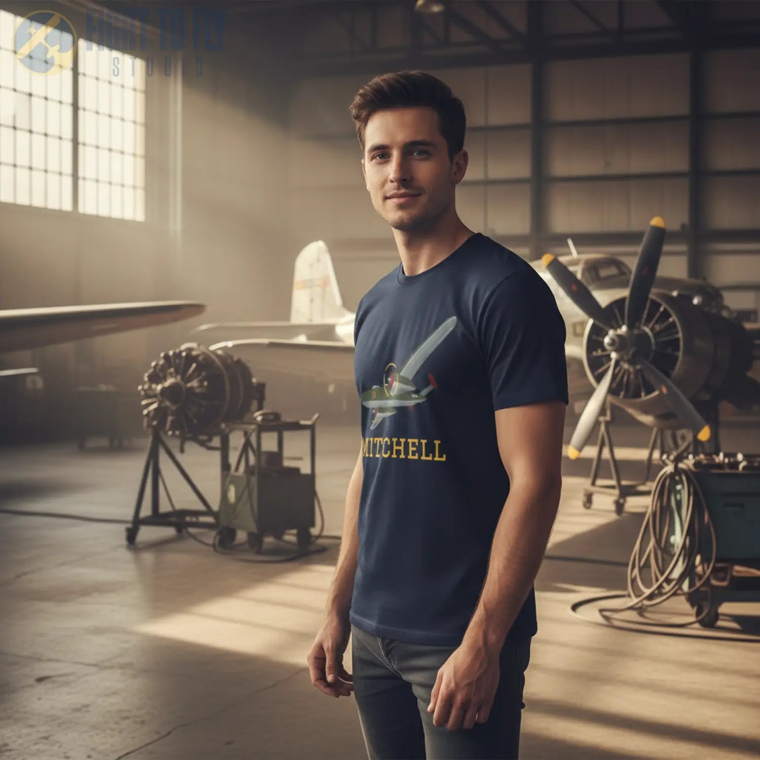 B-25J Mitchell Premium T-Shirt - Pilot gifts - WWII warbird t-shirt