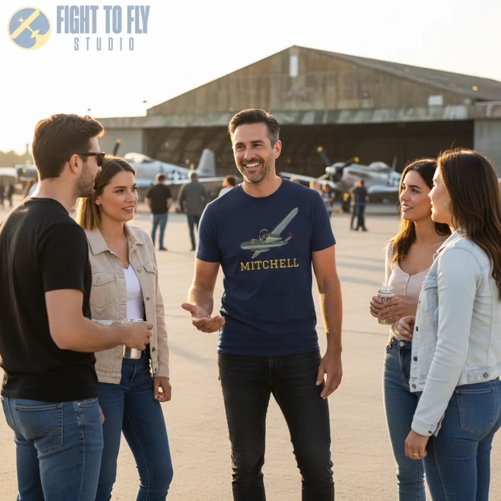 B-25J Mitchell Premium T-Shirt - Pilot gifts - WWII warbird t-shirt