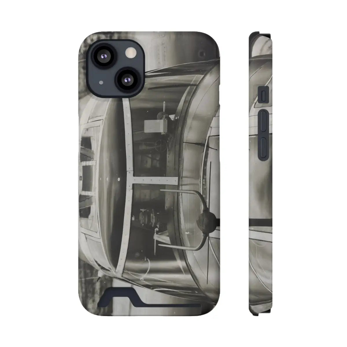 B-25J Mitchell Vintage Airplane Phone Case with Card Holder - Gifts for pilots - Aviation apparel