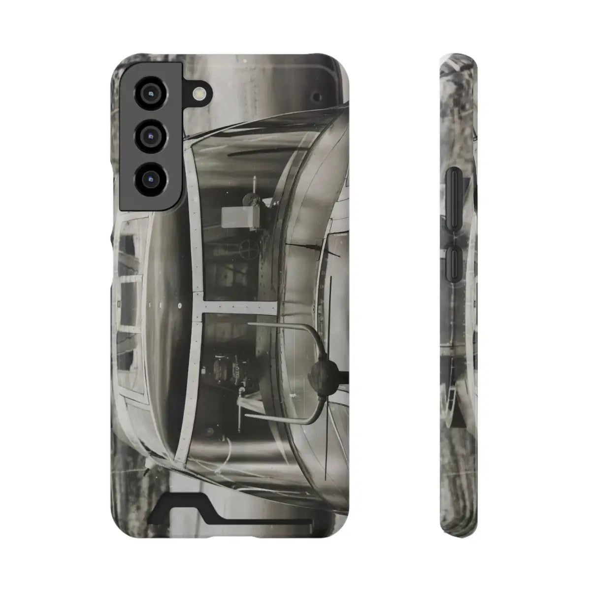 B-25J Mitchell Vintage Airplane Phone Case with Card Holder - Gifts for pilots - Aviation apparel