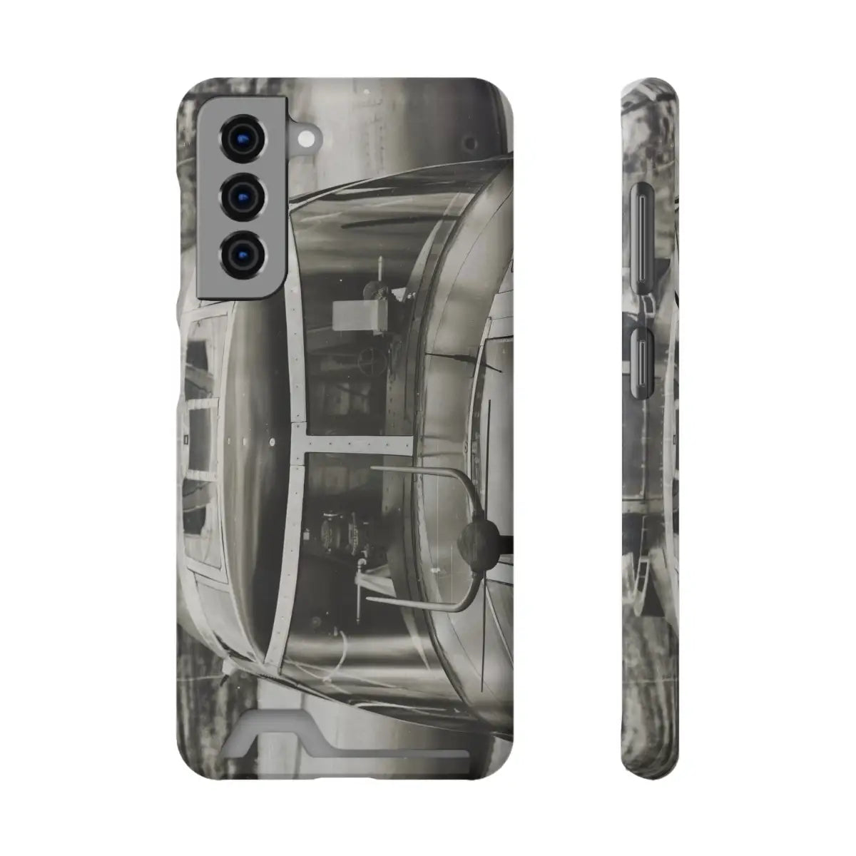 B-25J Mitchell Vintage Airplane Phone Case with Card Holder - Gifts for pilots - Aviation apparel
