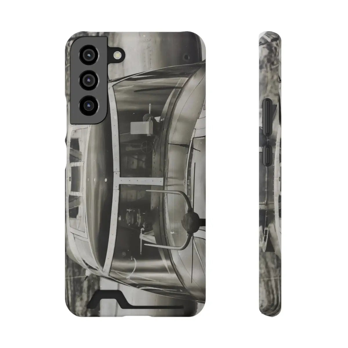 B-25J Mitchell Vintage Airplane Phone Case with Card Holder - Gifts for pilots - Aviation apparel