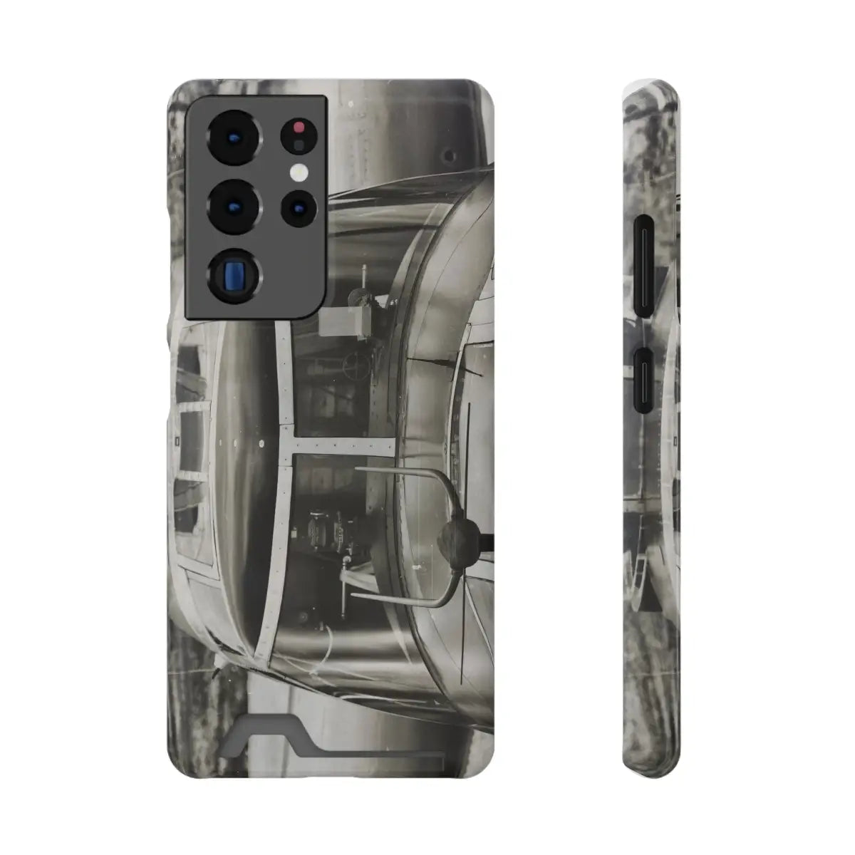 B-25J Mitchell Vintage Airplane Phone Case with Card Holder - Gifts for pilots - Aviation apparel