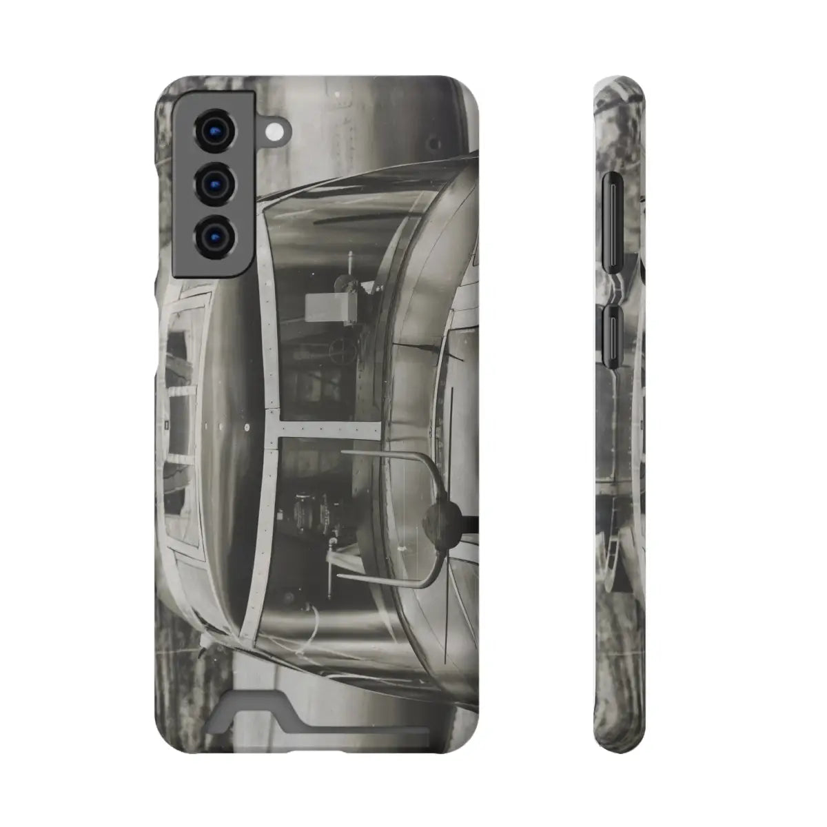 B-25J Mitchell Vintage Airplane Phone Case with Card Holder - Gifts for pilots - Aviation apparel