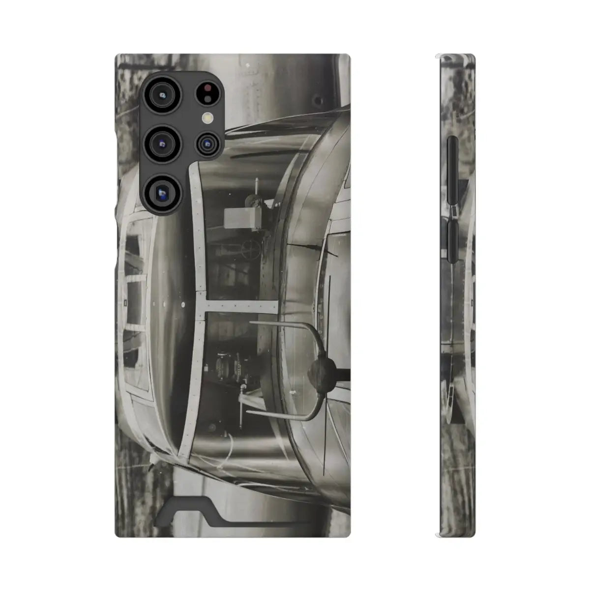 B-25J Mitchell Vintage Airplane Phone Case with Card Holder - Gifts for pilots - Aviation apparel