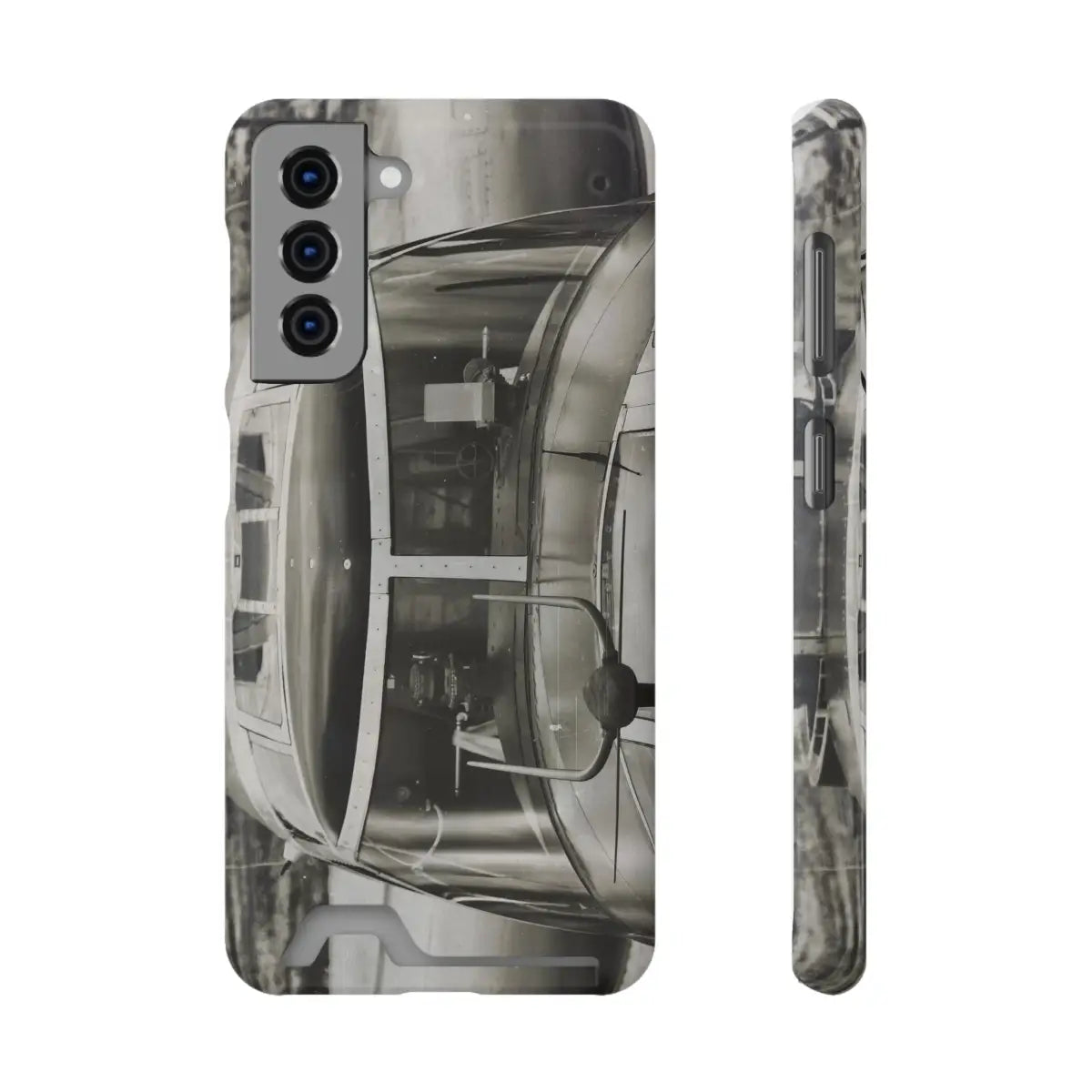 B-25J Mitchell Vintage Airplane Phone Case with Card Holder - Gifts for pilots - Aviation apparel