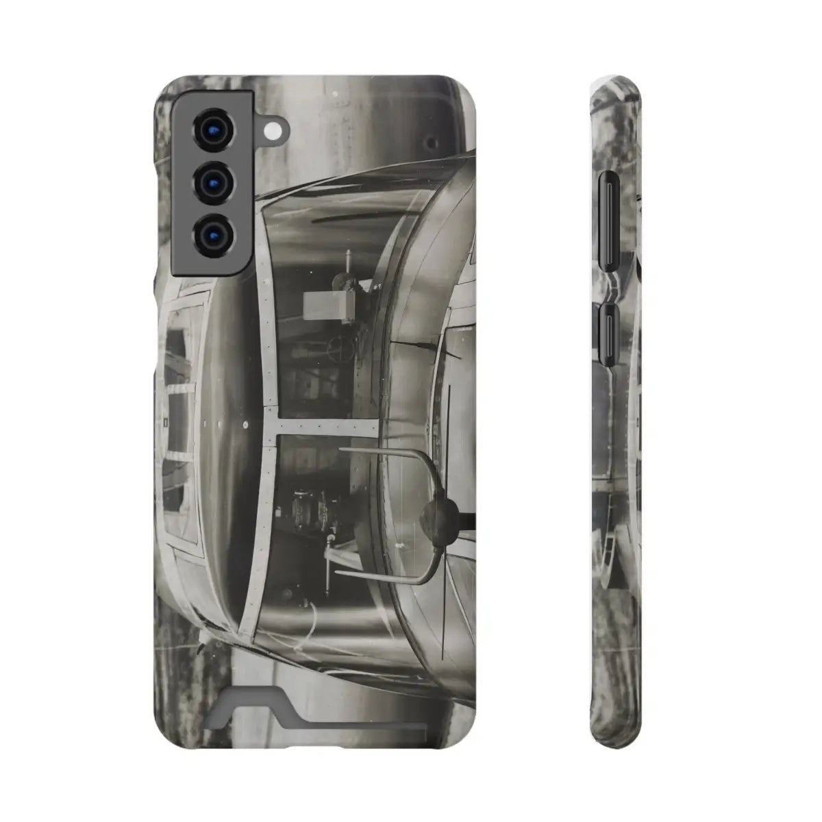 B-25J Mitchell Vintage Airplane Phone Case with Card Holder - Gifts for pilots - Aviation apparel