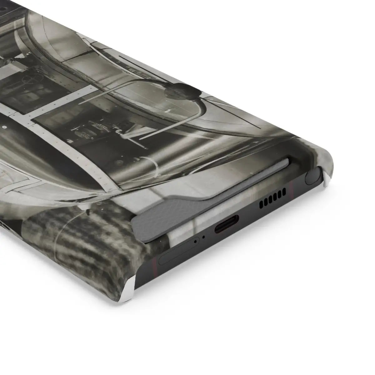 B-25J Mitchell Vintage Airplane Phone Case with Card Holder - Gifts for pilots - Aviation apparel